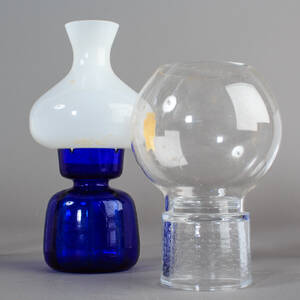 2 Windlichter von Holmegaard Hyggelampe und Schott Zwiesel
