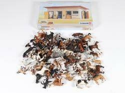 SCHLEICH, HÄSTAR MED STALL, 70 DELAR