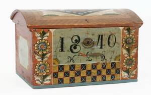 Brudkista, allmoge, Lima, daterad 1840
