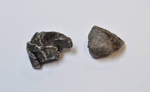 Meteorit fra Campo Del Cielo, nedslag år 1576 samt Stenmeteorit fra Sahara2