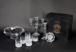 Gianni Versace, 10-teiliges Konvolut, Dekor Medusa, für Rosenthal 10