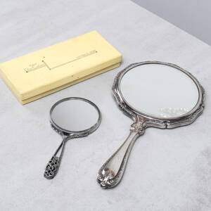 HANDSPEGLAR, 2 st, nysilver