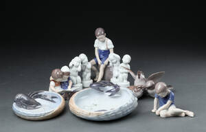 Royal Copenhagen, Bing Grøndahl. Samling figurer og skåle 10