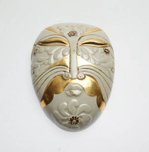 LISA LARSON. VÄGGMASK, keramik, Gustavsberg, 1900-tal.