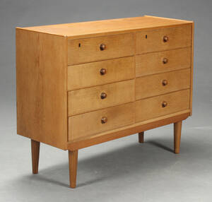 Ejner Larsen Aksel Bender Madsen. Dobbeltkommode, egetræ, 1960erne