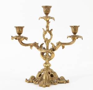 Kandelaber för tre ljus, Rokoko-stil, 1900-tal