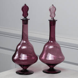 KARAFFER, 1 par, lila glas