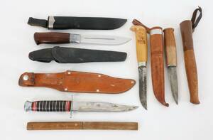 Knivar med slida 6st, bl.a. Brusletto, Norge