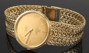 VIntage Omega Constellation Türler automatic, herrearmbåndsur af 18 karat guld
