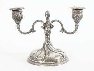 Kandelaber för två ljus, silver, Rokoko-stil, 1900-tal