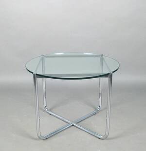 Ludwig Mies van der Rohe, Coffee Table Beistelltisch Modell MR Couchtisch von Knoll International