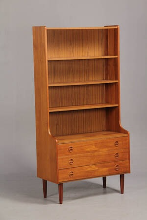 Dansk møbelproducent. Reol af teak, 1960erne