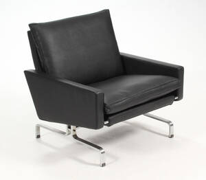 Poul Kjærholm. Lænestol, model PK 311, nybetrukket