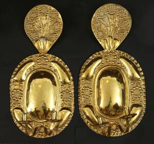 Ljusplåtar ett par, barock, 1700-tal
