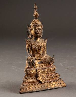 Thailandsk Buddha af bronze, 171800-tallet