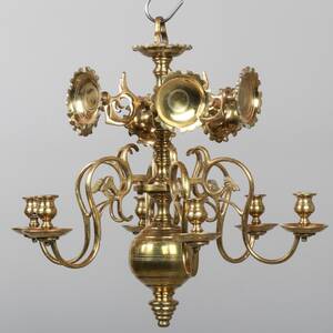 LJUSKRONA, barockstil, mässing, 1900-tal