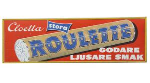 Reklamskylt, Roulette, Cloetta