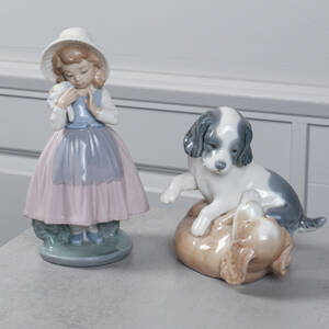 FIGURINER, Nao Lladro, porslin, spanien, 2st