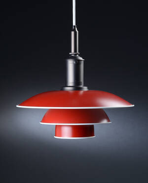Poul Henningsen, PH 3½ -3 pendel, rød