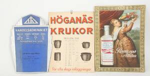 Reklamskyltar 3st, 1900-talets första hälft