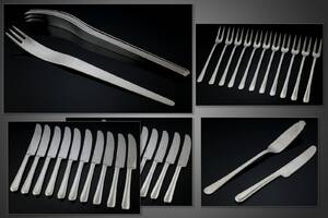 Georg Jensen. Copenhagen Line samt AJ bestikdele af stål 48