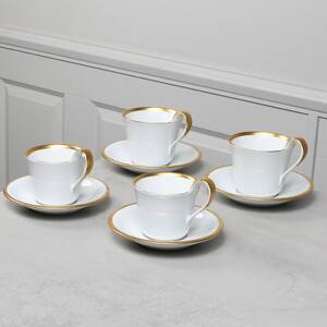 ROYAL COPENHAGEN, Golden Sun, tekoppar och kaffekoppar med fat, 22st
