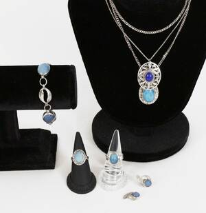 Smycken 7 delar, silver