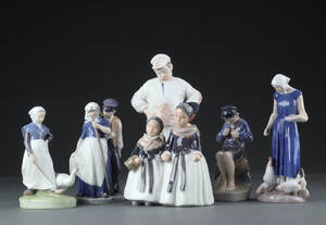 Royal Copenhagen, Bing Grøndahl. Samling figurer - 1. sort. 6