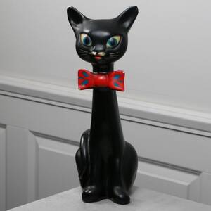 FIGURIN, katt, gips, 1960-tal
