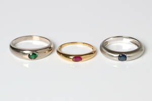 GULDRINGAR 18K 3ST