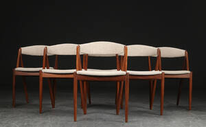 Kai Kristiansen. Seks stole af teak, model 31 6