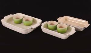 Ugnsformar 3st samt suffléformar 6st, Le Creuset