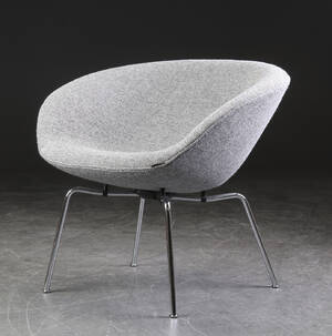 Arne Jacobsen. Loungestol lænestol Gryden model 3318