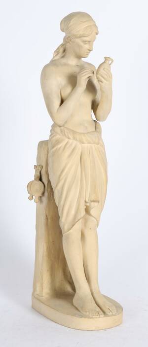 Vilhelm Bissen 1836-1913 Kvindefigur Pottemalersken