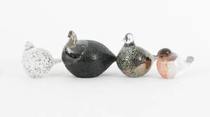 Figuriner 4st, bl.a. Haparanda Glasbruk och Art Glass Team, Finland