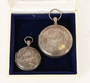 Luktdosor 2st, silver, 1859 samt 1876
