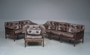 Arne Norell, to-og tre pers. sofa samt lænestol, 1960erne 3