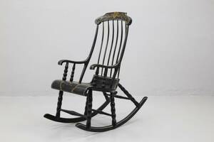 GUNGSTOL, svartmålad, 1800-talets andra hälft