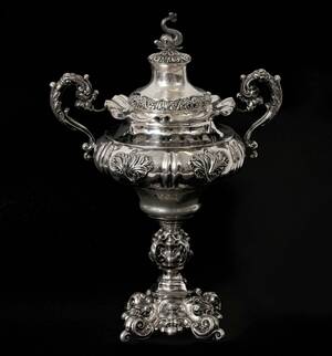 Strösockerskål i silver, nyrokoko, 1847