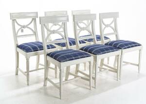 STOLAR, 6 st, Gustaviansk stil s.k bellmanstolar
