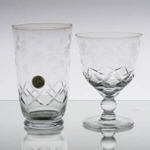 GLASSERVIS, 24 delar, slipad dekor, Kosta