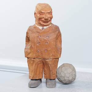 NILS WIDE, träfigur, Per Albin Hansson När han talade fingo vi ro, Söderby-Karl
