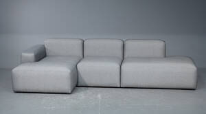Dansk design 3 pers. sofa med chaiselong
