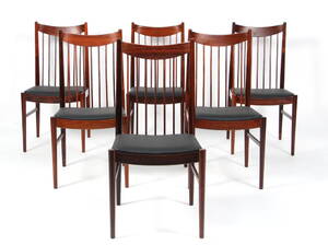 Arne Vodder. Sæt på seks stole, palisander, model 422 6