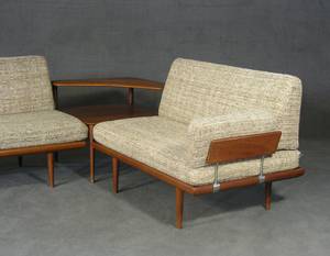 Peter Hvidt Orla Mølgaard-Nielsen, zwei Daybeds FD417 ein Ecktisch 3