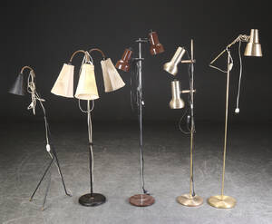 Samling retro lamper, Svend Aage Holm Sørensen tilskrevet, mfl. 50-80 erne 5
