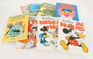 Böcker 8st, Tintin, Rosa Pantern samt Walt Disney