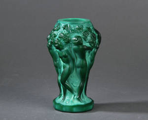 Heinrich HoffmanH.G. Curt Schlevogt, tilskrevet. Art nouveau vase, glas.