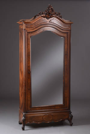 Louis Philippe klædeskab af palisander, ca. 1850
