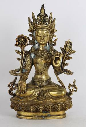 Kinesisk Buddha af bronze